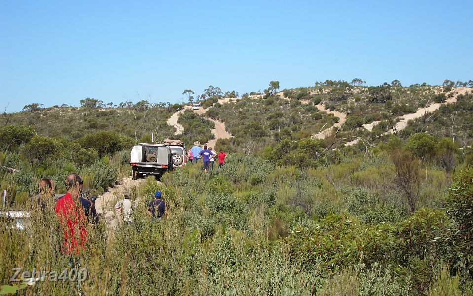 31-Convoy waits for another convoy to clear the Borde Track dune.JPG